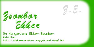 zsombor ekker business card